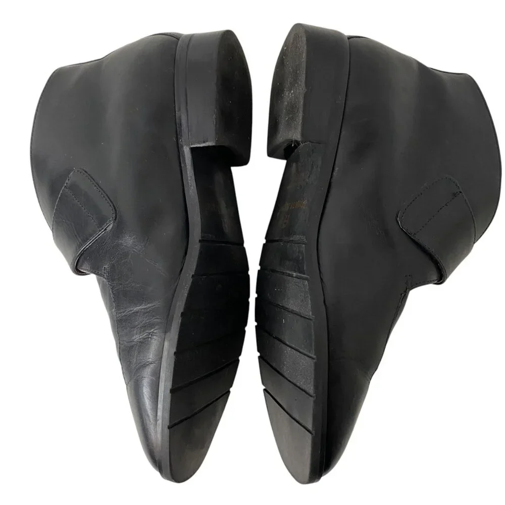 Etienne Aigner Marco Women Leather Buckle Dress Shoes 7.5/W Black Made In Brazil